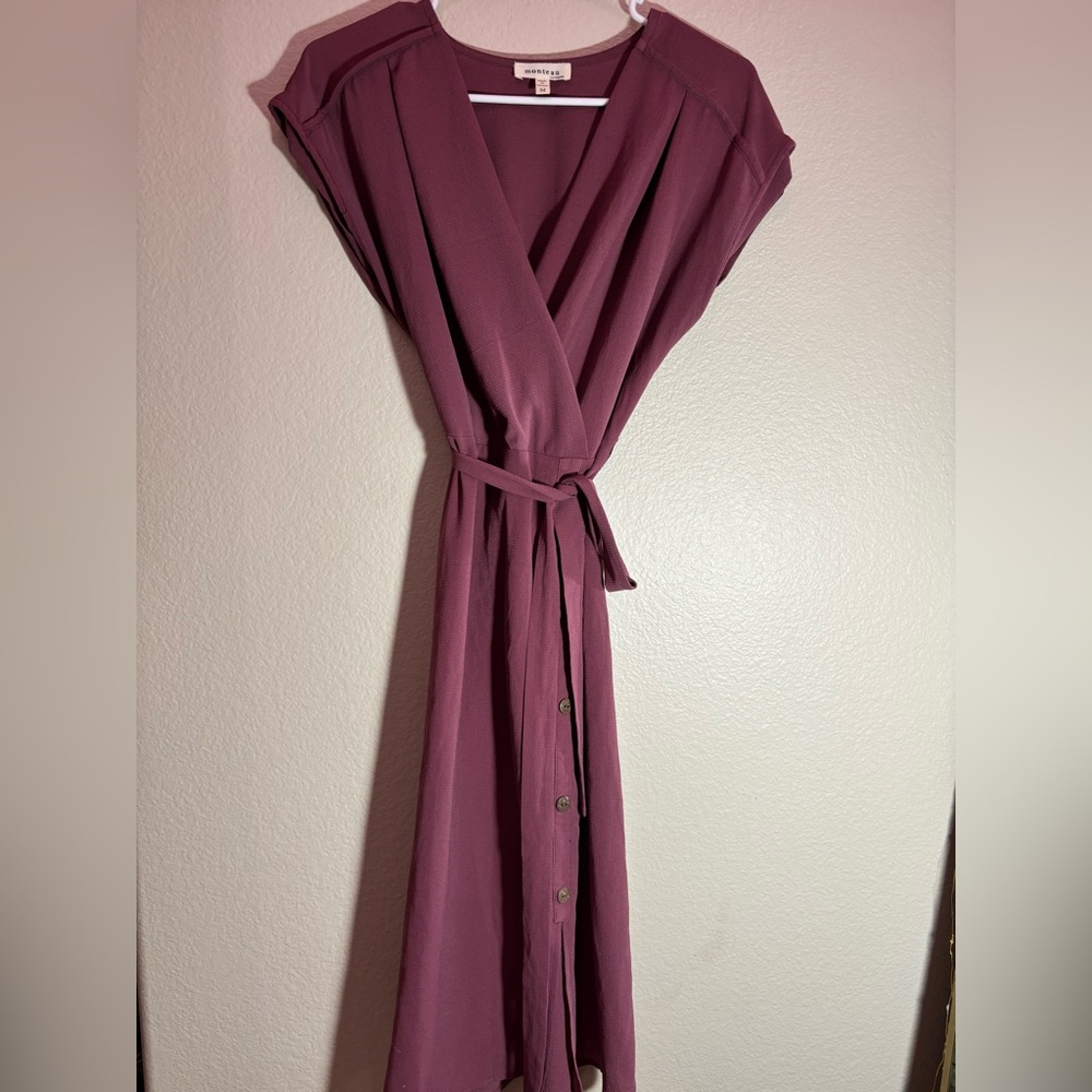 Monteau Plum Midi Dress
